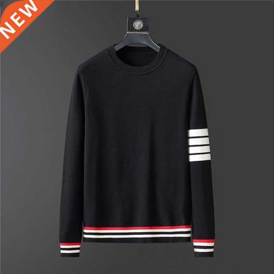 2022 new Winter Thickness Pullover Men O-neck Solid Long Sle