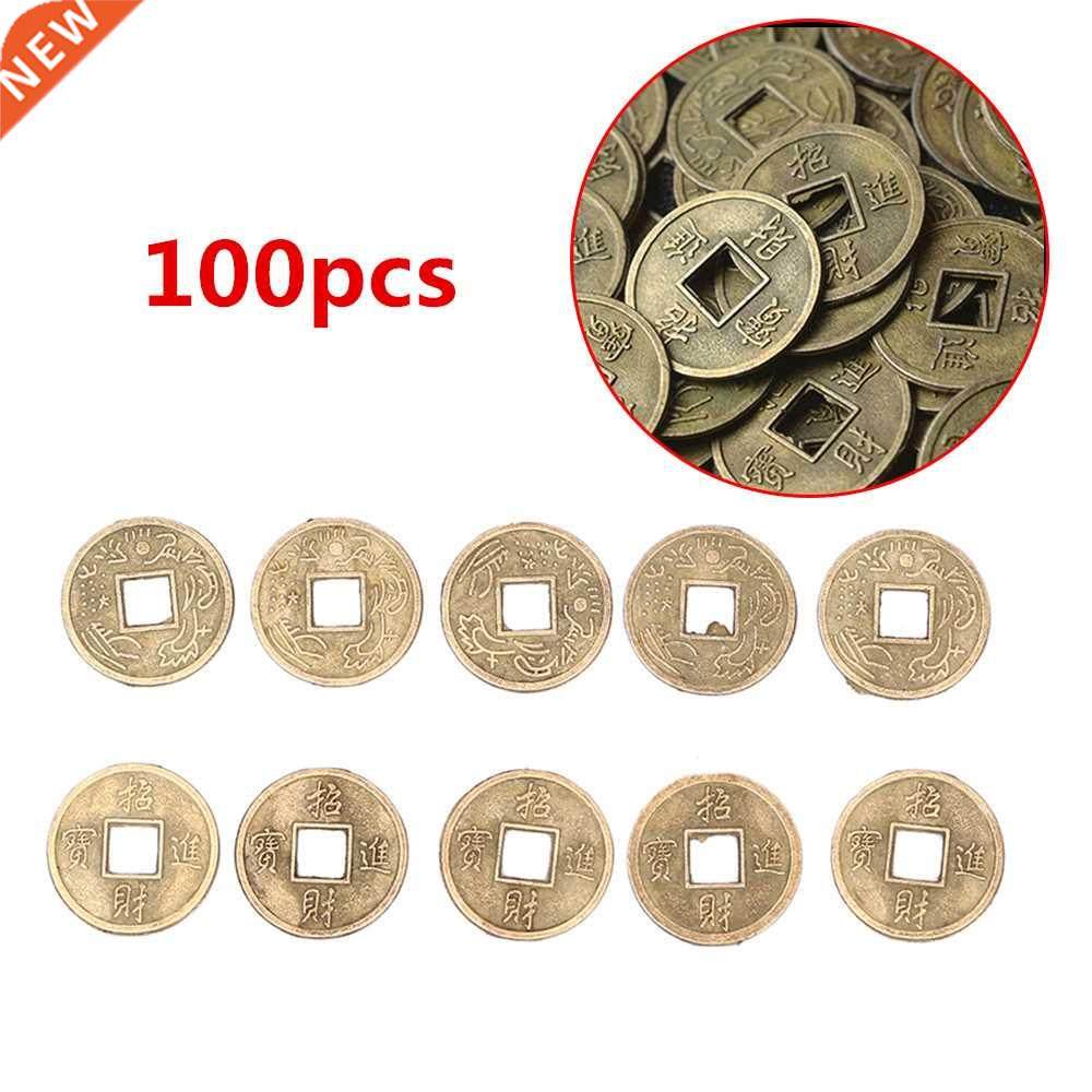 100pcs chinese feng shui lucky ching/ncient coins set educ