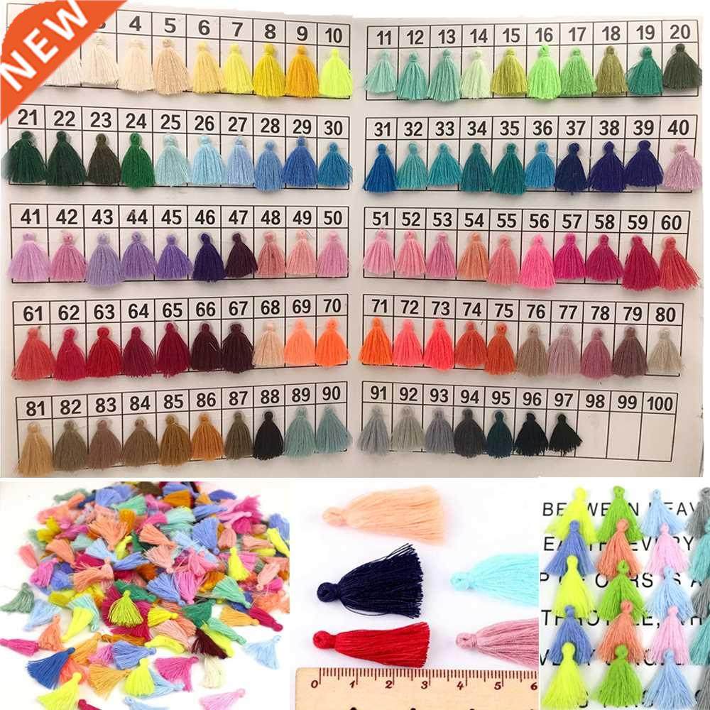 50Pcs Tassel Multi-Colors Mini Tiny Handmade Craft Tassels C