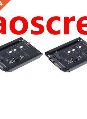 2Pcs Metal Case B+M Key M.2 NGFF SSD to 2.5 SATA 6Gb/S Adapt