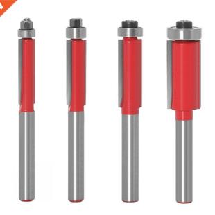 Router 6mm Flush 4Pcs Bit For Bearing Shank With Trim