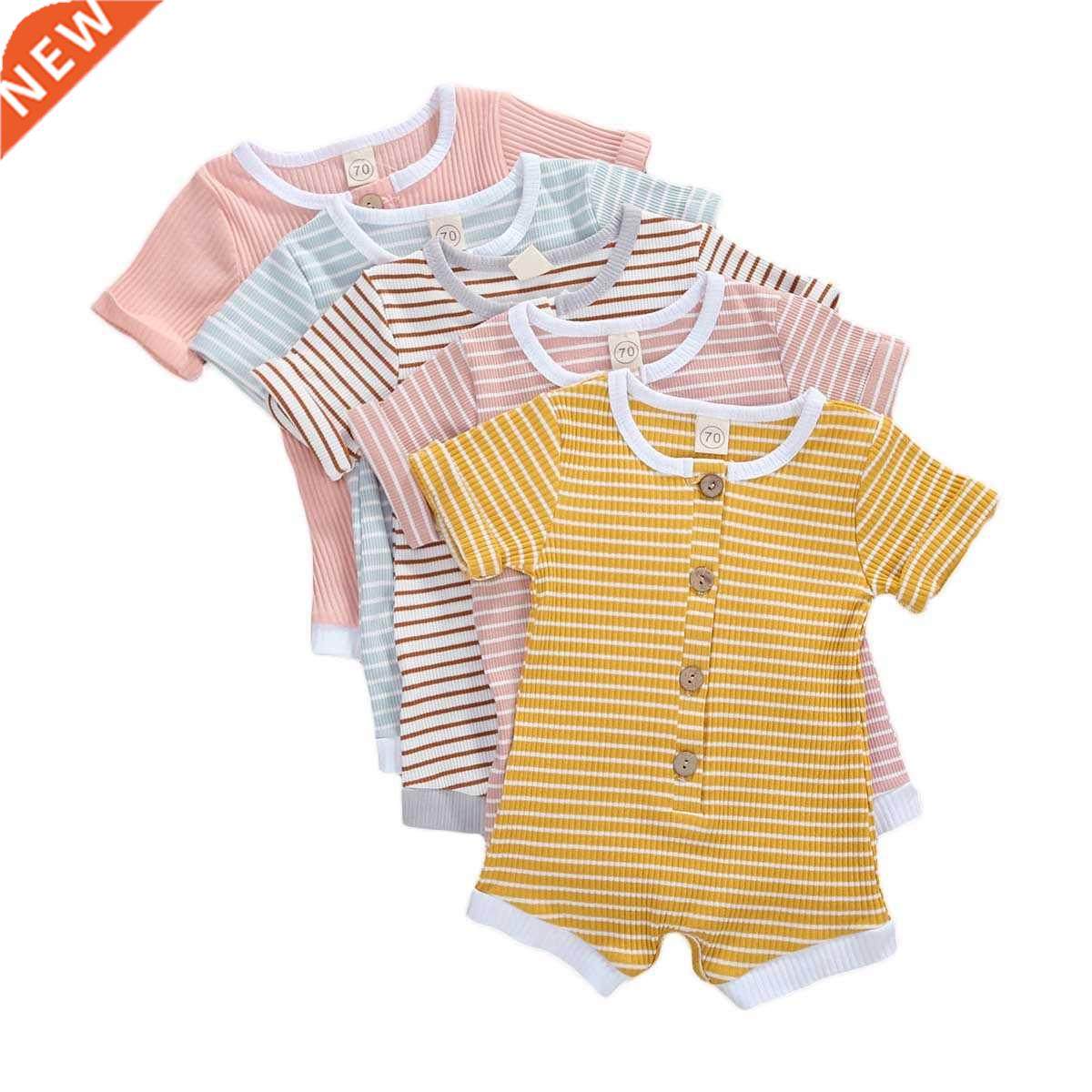 0-24m newborn baby boys girls ribbed knitted short sleeve st