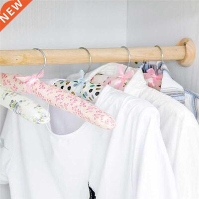 5pcs/set Seamless Wood Sponge Hanger Clothes Hangers Colorfu