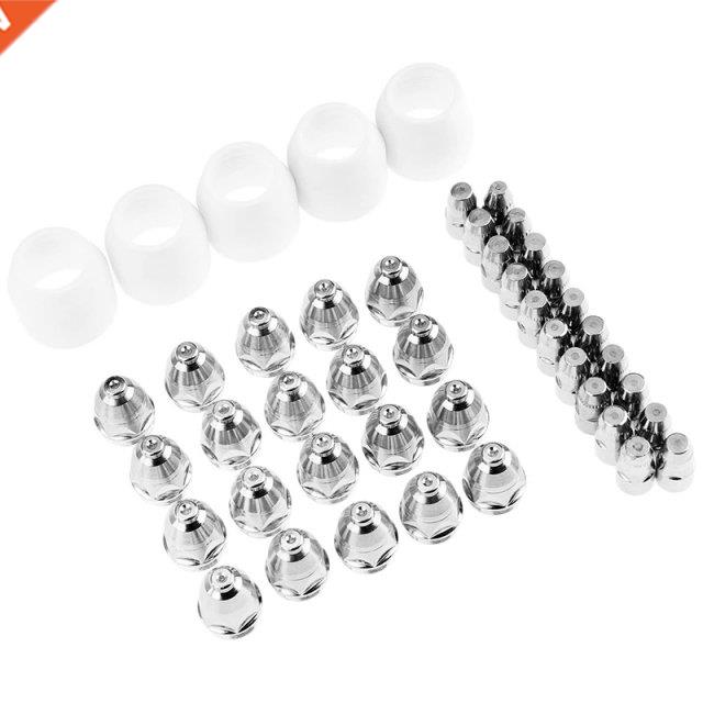 45Pcs P80 Electrode Tips 1.3 Nozzle Shield Cup for P-80 Plas