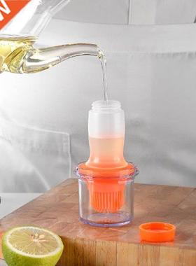 Silicone BBQ Grill Oil Bottle With Brushes Barbecue Roast He