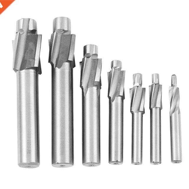 7Pcs M3-M12 Counterbore Milling Cutter High Speed Steel Pilo