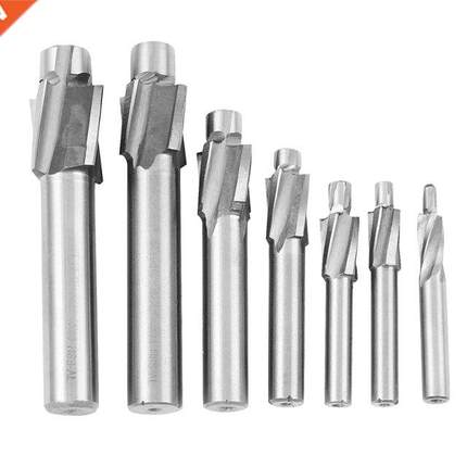 7Pcs M3-M12 Counterbore Milling Cutter High Speed Steel Pilo