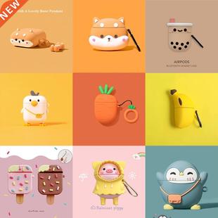 Cas Duck Case For Cartoon Paw Penguin Corgi Airpods Dog