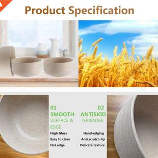 Unbreakable Cereal Bowls, Wheat Straw Bowls- 3 oz.for One Bo