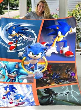 Sonic Blanket Soft Plush Flannel Throws Blankets for Sofa Be