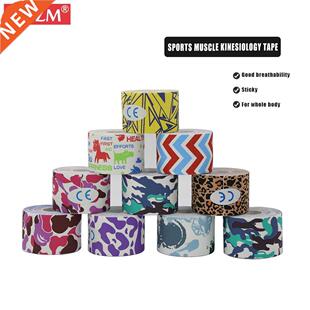 Elastic Printing Colourful Sports Muscle Tape 5cm 5m Cotton