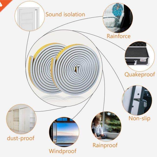 2 Rolls 10 M Draft Excluder For Doors And Windows,Draught Ex