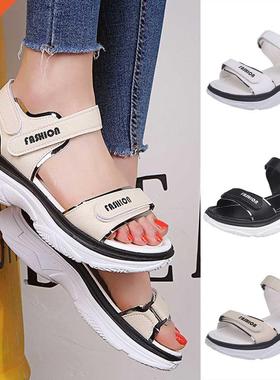 Sports Sandals Ladies Platform Shoes Woman Mid Heel Muffin T