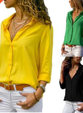 Fashion Long Sleeve Plus Size Shirts For Women Tops And Yell