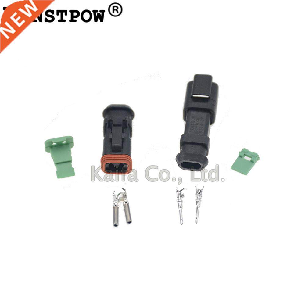 1setsDeutsch 2P ale feale Waterproof Electrical Wire Conne