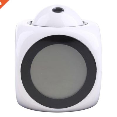 Digital Alarm Clock LED Projector Snooze Function Wake Up Ea