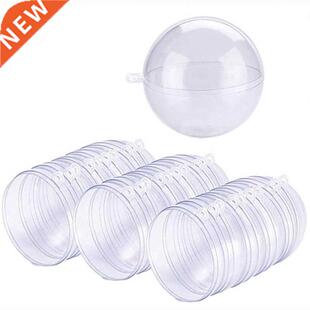 24 Balls/Batch DIY 80mm Christmas Tree Hanging Ball Transp