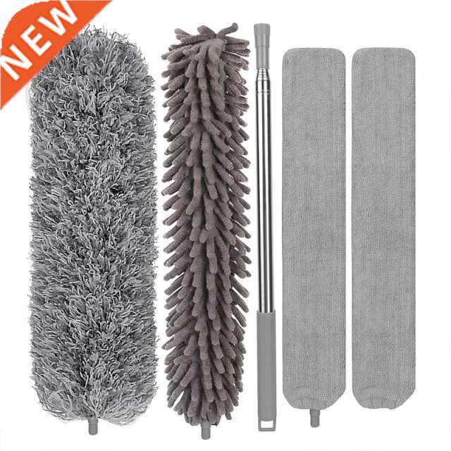 Retractable Long Handle Fiber Duster Housework Clean Brush S