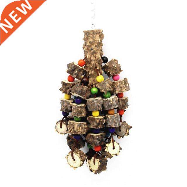 large parrot chew toy bird chewing toy multicolored wooden b