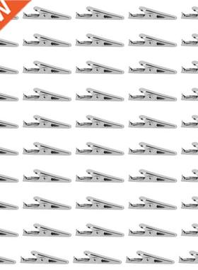 50 Pcs Silver Tone Metal Alligator Clip Crocodile Clamps