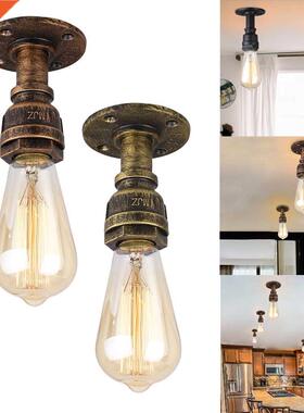 Retro Pipe Ceiling Lights Vintage E27 Loft Surface Mounted C