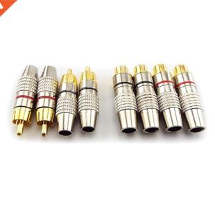 Male Female Audo Plated Vdeo Connector RCA Plug Gold Jack