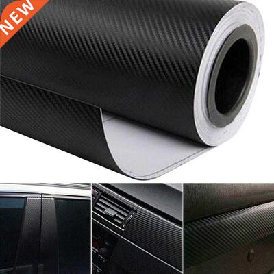 30cmx127cm 3D Carbon Fiber Vinyl Car Wrap Sheet Roll Film Ca