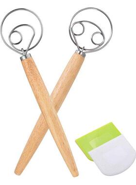 Dansh Dough Whsk Hand Mxer,2Pcs Stanless Steel Dough Mx