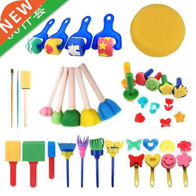 New 30pcs Children Sponge Paint Brushes Drawing Tools for Ch