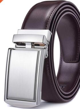 Men's Leather Ratchet elt with Automatic uckle 1 3/8 Wide