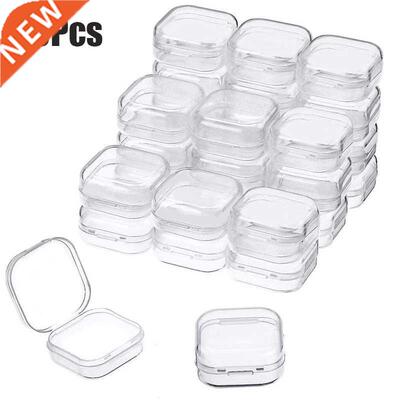1-20Pcs Small Boxes Square Transparent Plastic Box Jewelry S