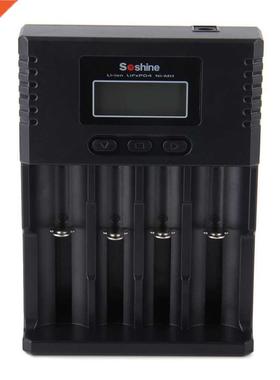 Soshine H4 ion nicd nimh LCD intelligent four-slot Charger w