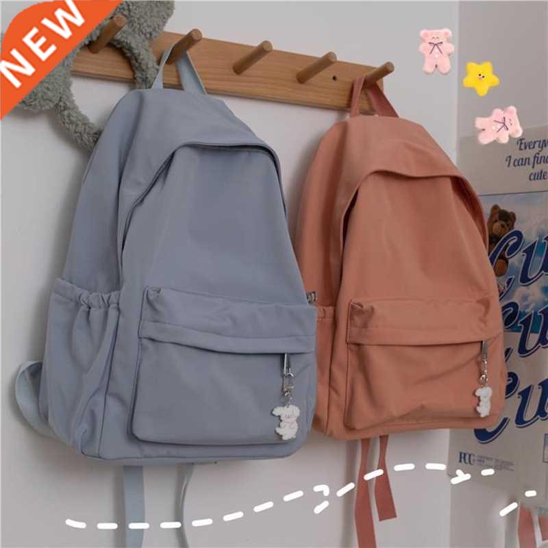 Solid Color Korean version Women Backpack Harajuku Ulzzang G