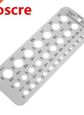 29 Fractional Size Drill Gauge Stainless Steel Teplate Dril