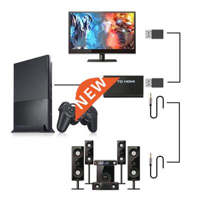 For PS2 To HDMI 480i/480p/576i Audio Video Converter Adapter