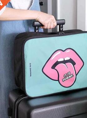 RUPUTIN Travel Cartoon Cosmetic Bag Large Capacity Makeup Ca