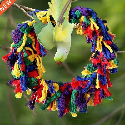 Parrot Hanging Swing Toy Chewing Climbing Cotton Rope Loop B