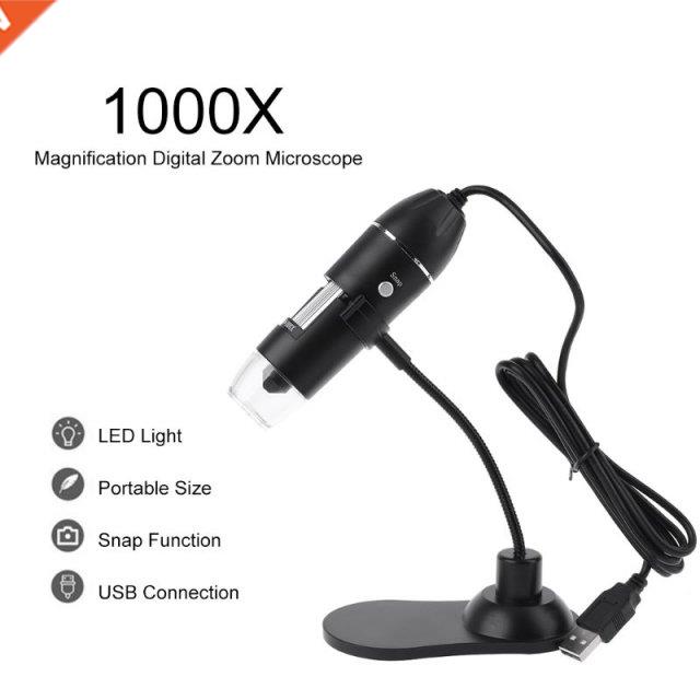 USB Digital Microscope 8 LED 1000X Electronic Endoscope Zoom