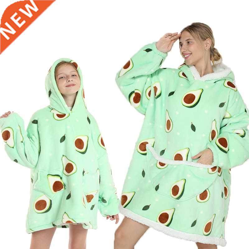 Winter Sherpa Blanket h Fleece Family Matching Hoodie Gi