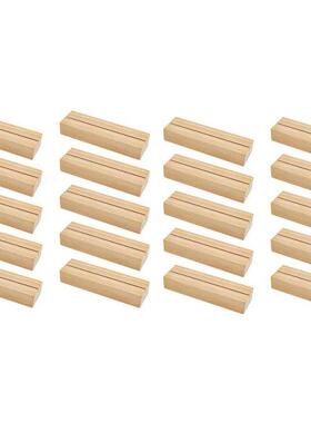 20Pcs Wood Card Holders,Wooden Table Number Holder Memo Stan