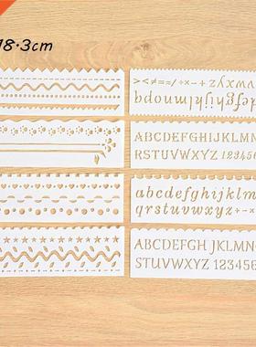 8pc 5.5x18.cm Words Letter Theme Layering Stencils Walls Pa