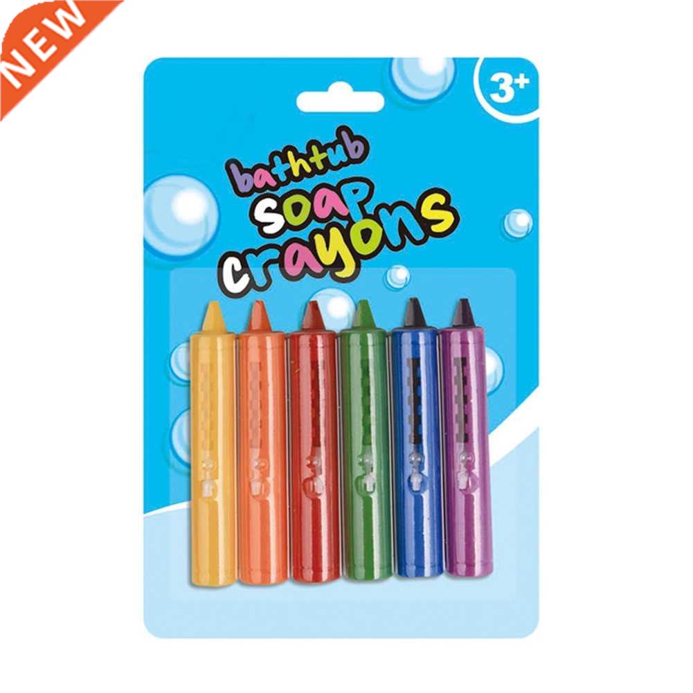 6pcs Non Toxic Plastic Safety Bath Crayon Set Washable Fun