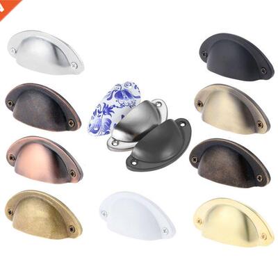 1Pcs 65mm Antque Brass Shell Pull Retro Metal Cabnet Furn