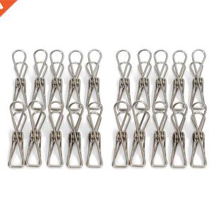 20 Pieces Of Stainless Steel Metal Clothespin 6Cm X 1Cm New