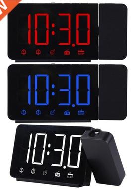 LED Digital 2 Alarm Clock USB Electronic Desktop Watch Wake