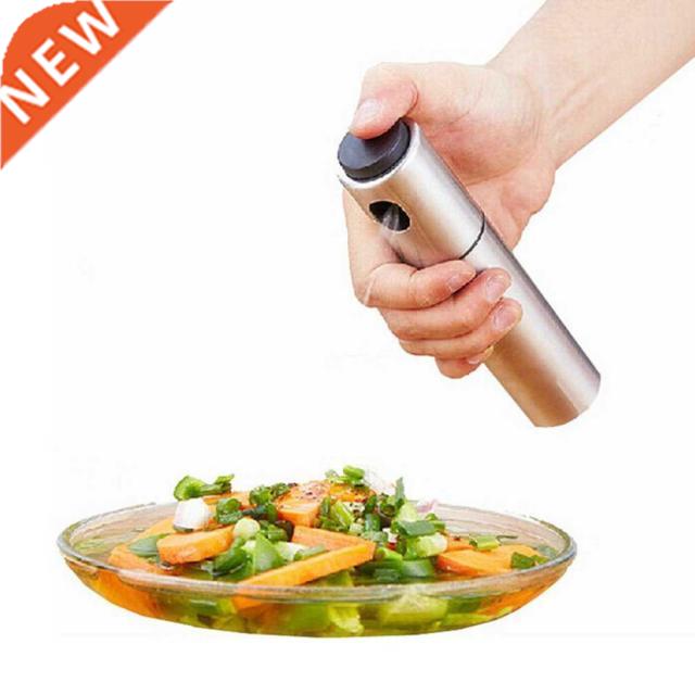 1PC Stainless Steel Spray Oil Bottle Barbecue Stir Fry Oil V