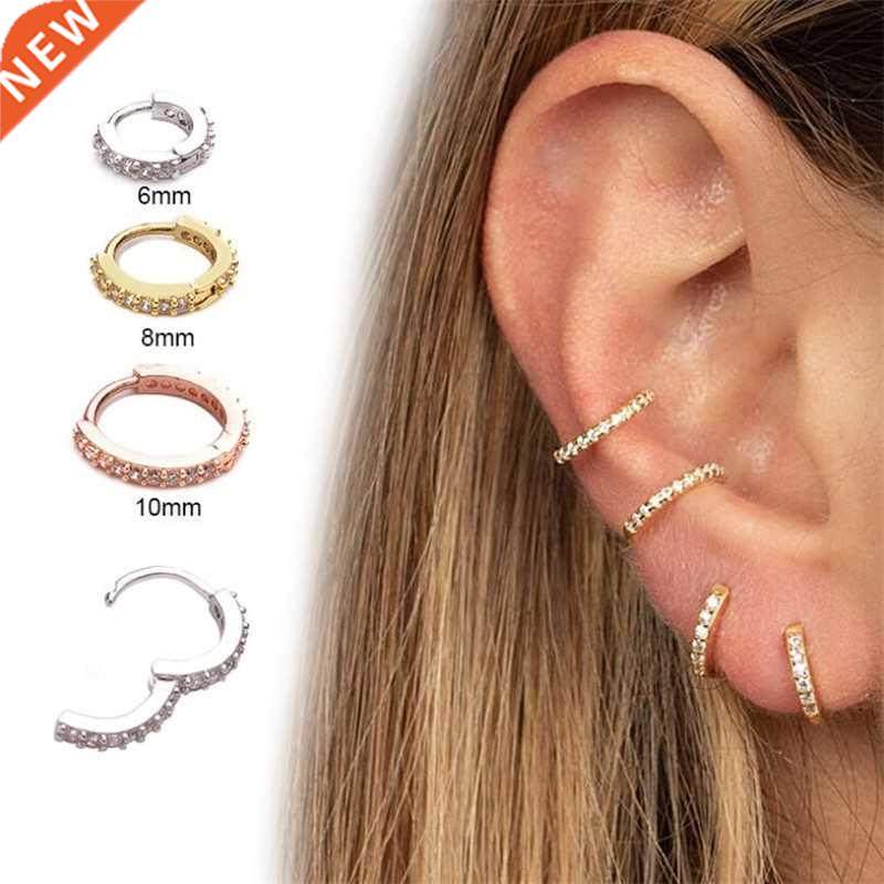 1PC stainless steel septa click ring nose Labret Tragus cart