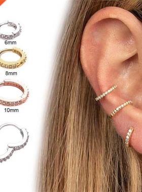 1PC stainless steel septa click ring nose Labret Tragus cart