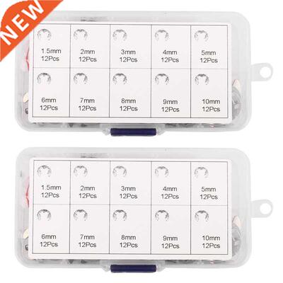 240PCS 304 Stainless Steel E Clip Washer Assortment Kits Cir