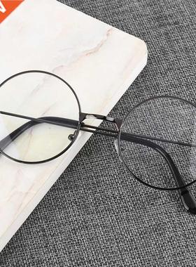 Ultralight Round Anti-blue Computer Glasses Men's Retro Simp